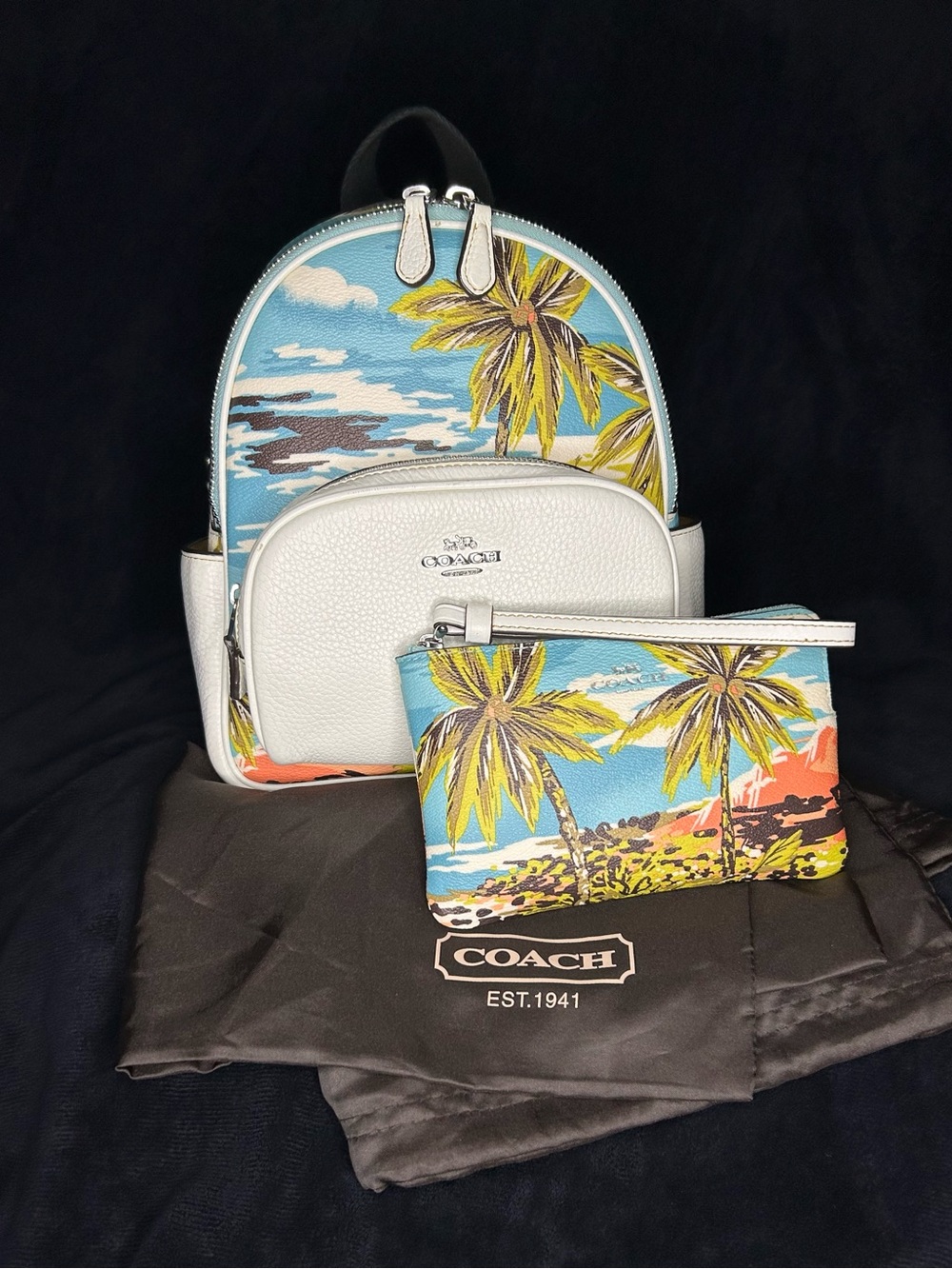 Coach Mini Court Backpack with Matching Wristlet